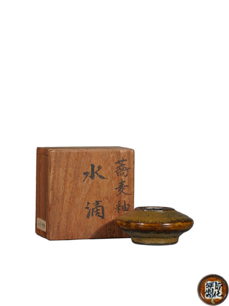    清中期 茶叶末釉水盂 - 图1