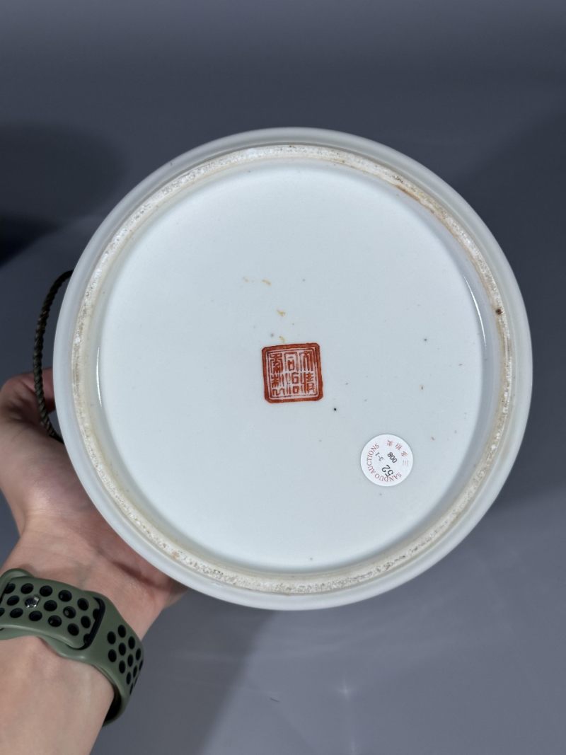    清同治 粉彩十二花神温锅 - 图7