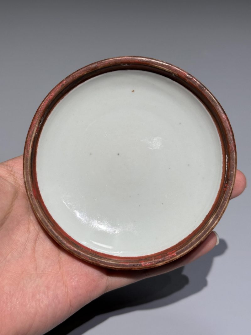    清中期 红釉印泥盒 - 图8