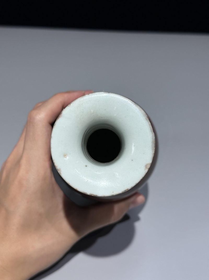    清晚期 豇豆红观音瓶 - 图3