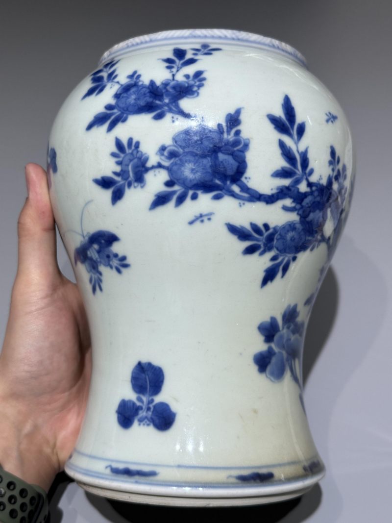    清康熙 青花花鸟纹花觚 - 图8