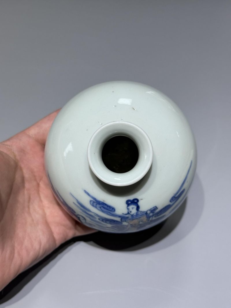    清光绪 青花釉里红人物故事图太白尊 - 图3