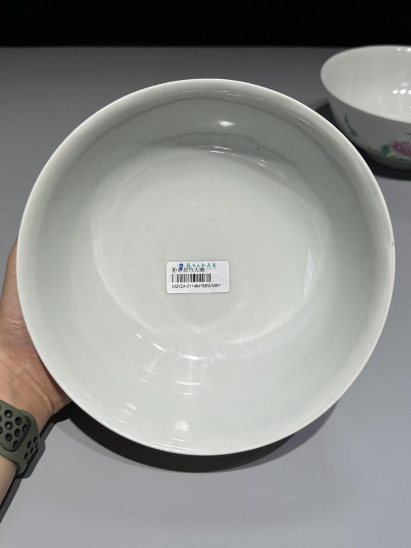    清光绪 粉彩花卉纹大碗一对 - 图6