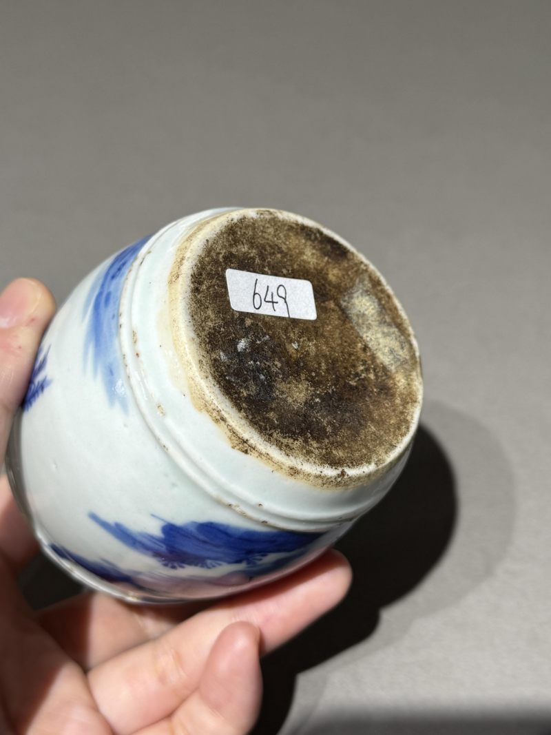    清中期 青花人物纹烛台 - 图11