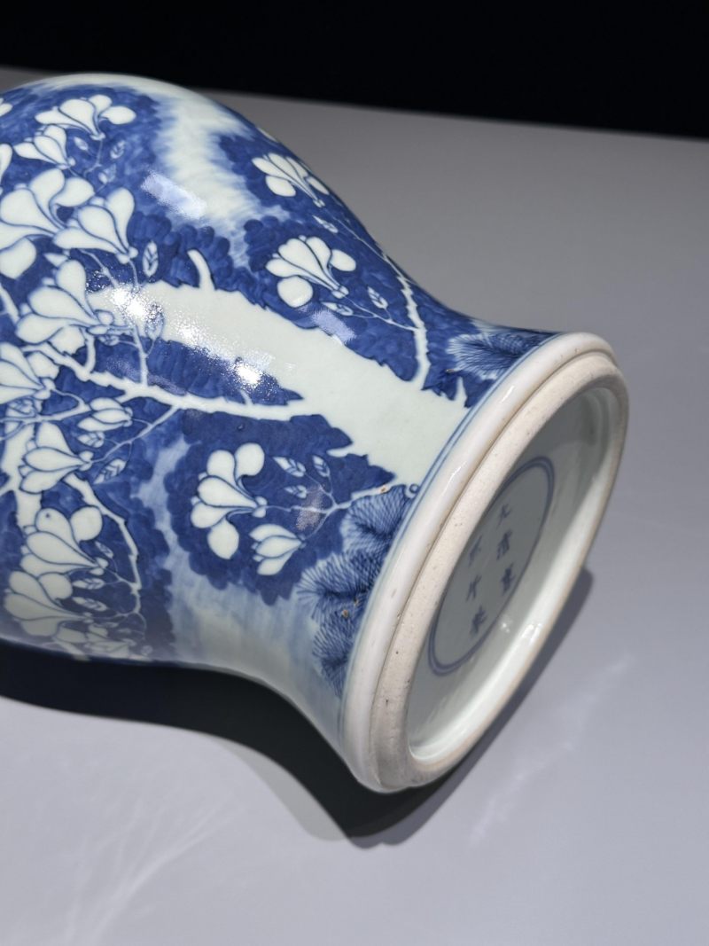    清康熙 青花花卉纹凤尾尊 - 图5