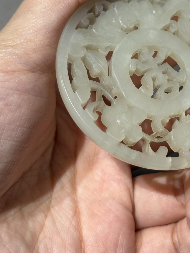    清 ‘福寿’如意玉牌（带底座） - 图10