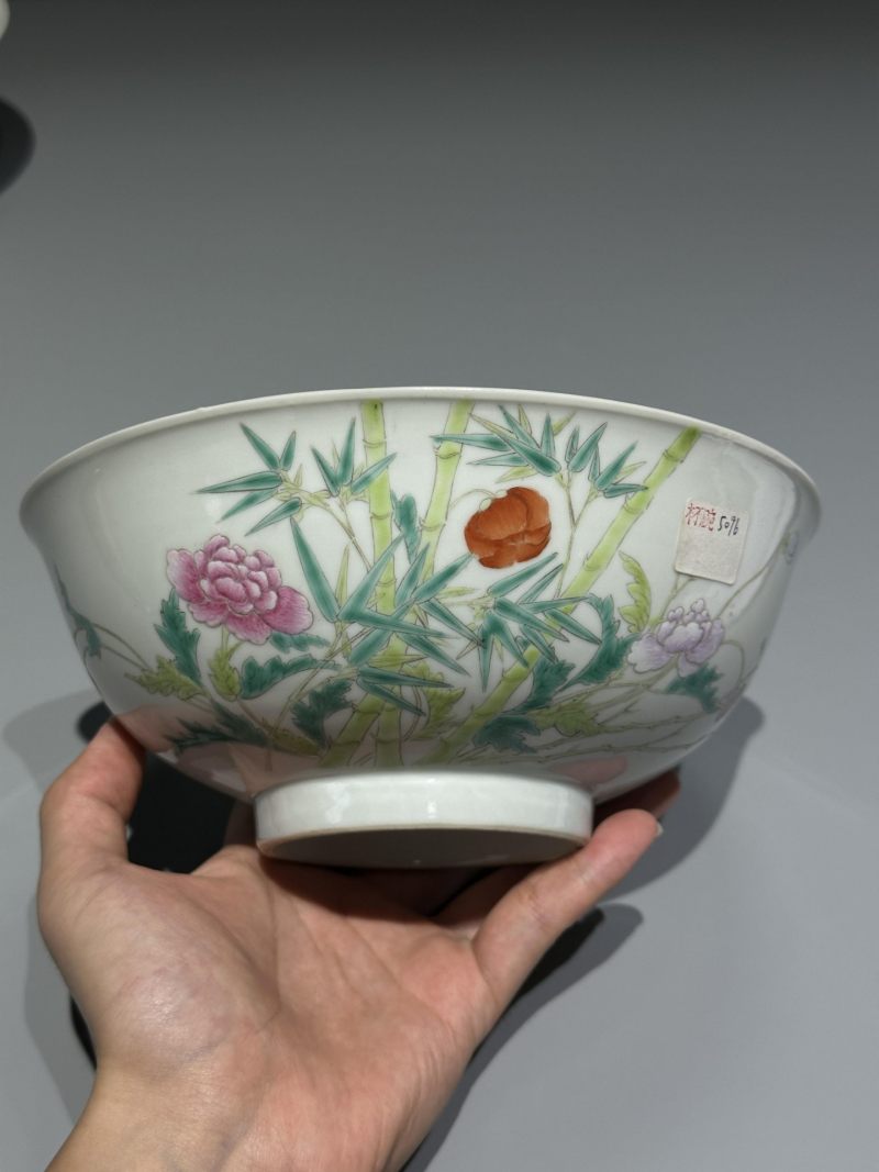    清光绪 粉彩花卉纹大碗一对 - 图9