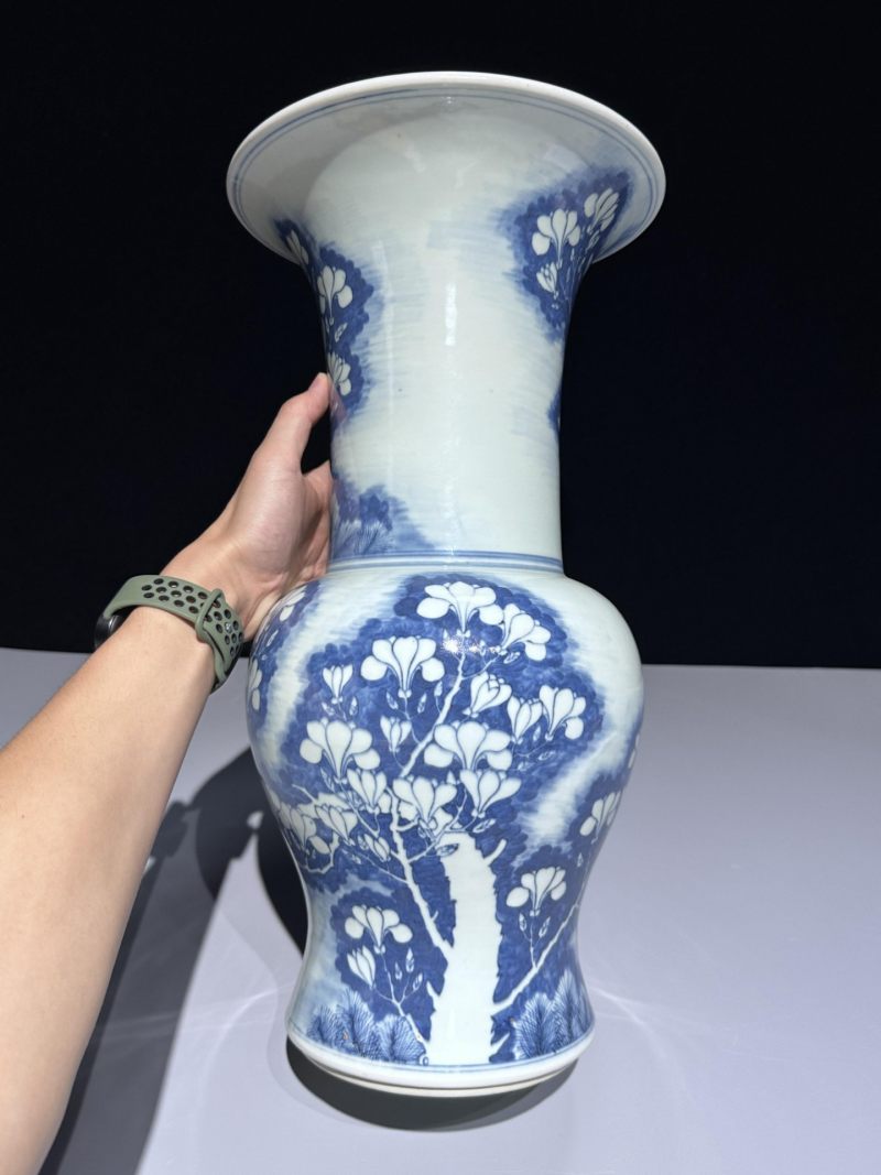    清康熙 青花花卉纹凤尾尊 - 图7