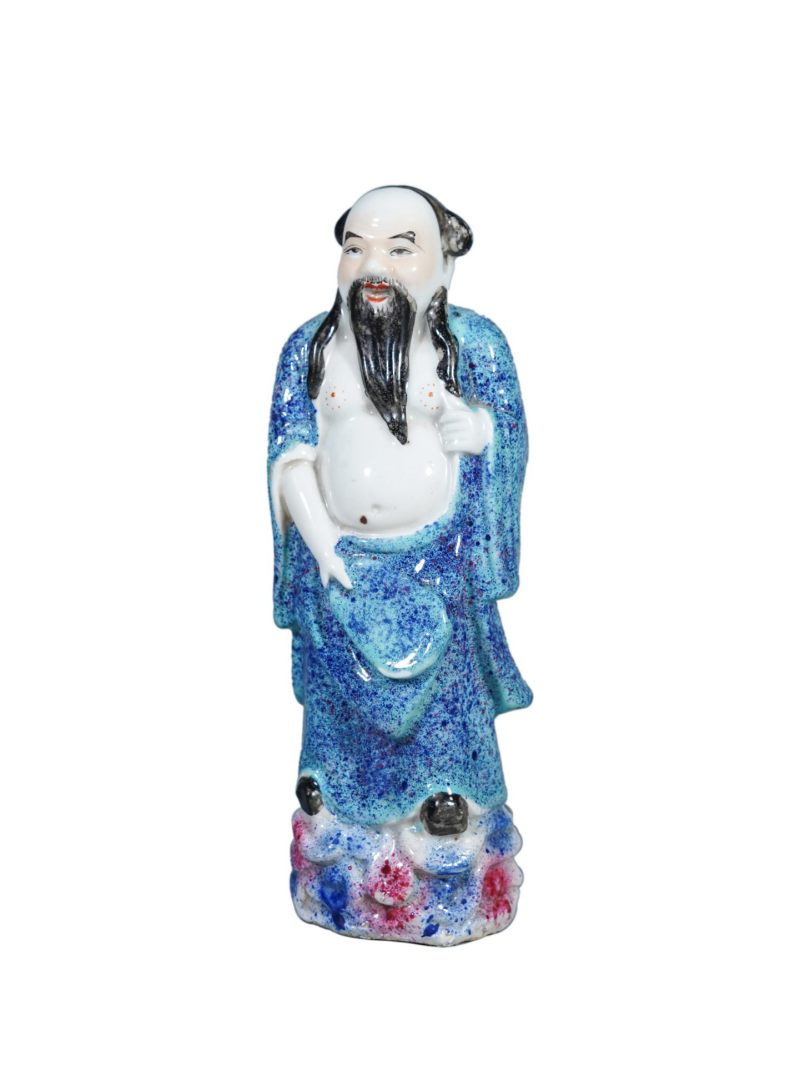    民国 炉钧釉粉彩汉钟离立像 - 图1