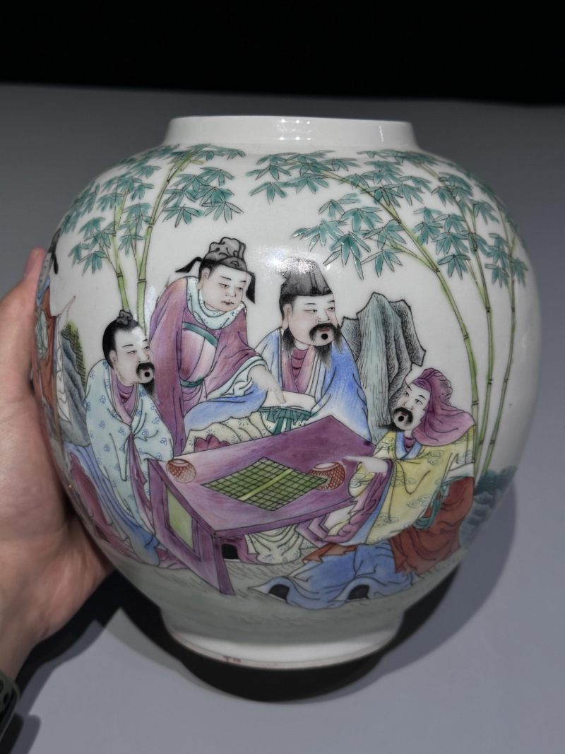    民国 粉彩竹林七贤纹宫灯 - 图6
