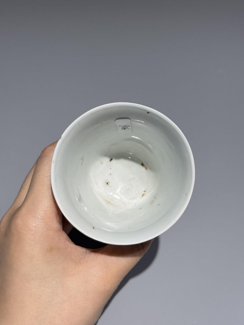    清晚期  墨彩高仕图小杯 - 图7