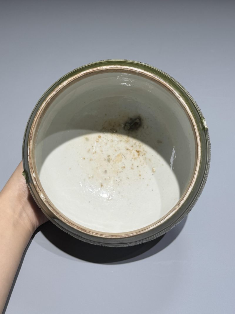    清光绪 绿釉诗文模印簋 - 图9