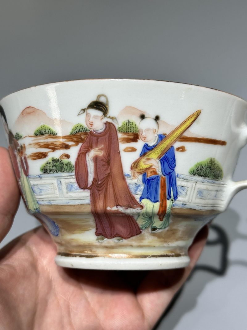    清中期 广彩人物纹茶杯一对 - 图19