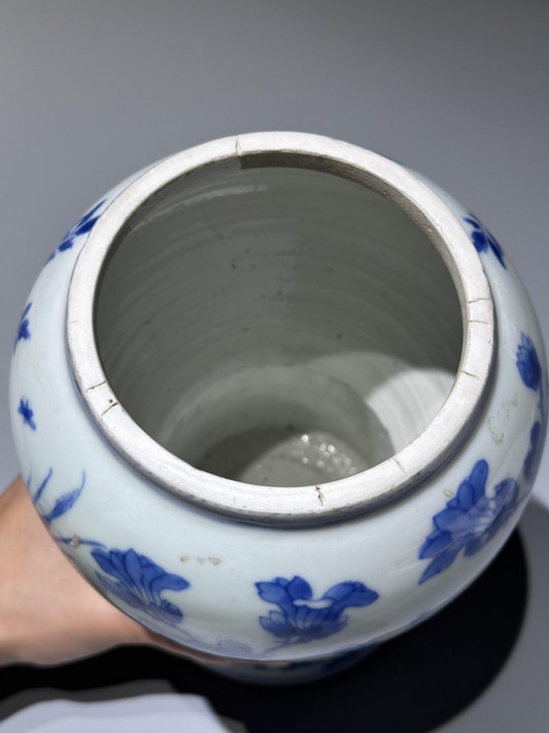    清康熙 青花花鸟纹花觚 - 图13