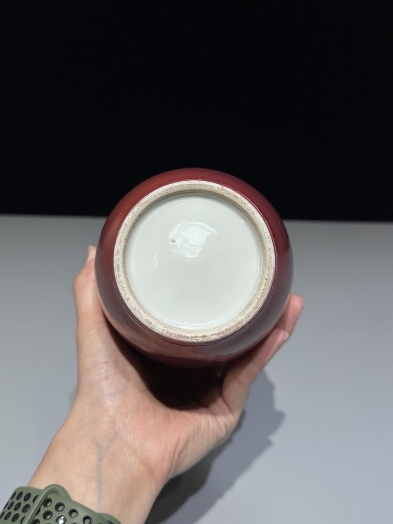    清晚期 胭脂红釉瓶 - 图6