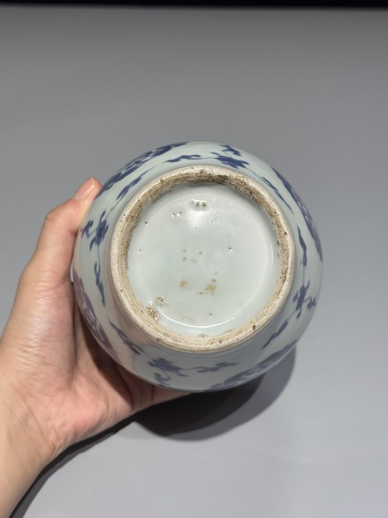    清早期 青花花卉纹罐 - 图9
