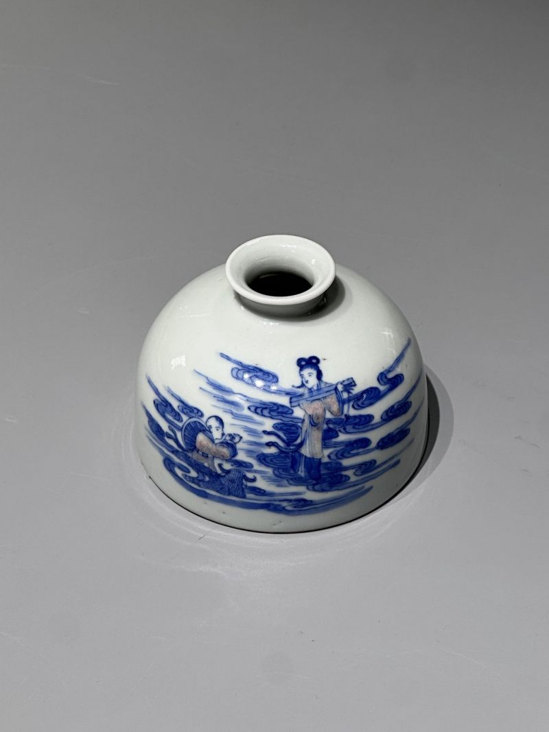    清光绪 青花釉里红人物故事图太白尊 - 图9