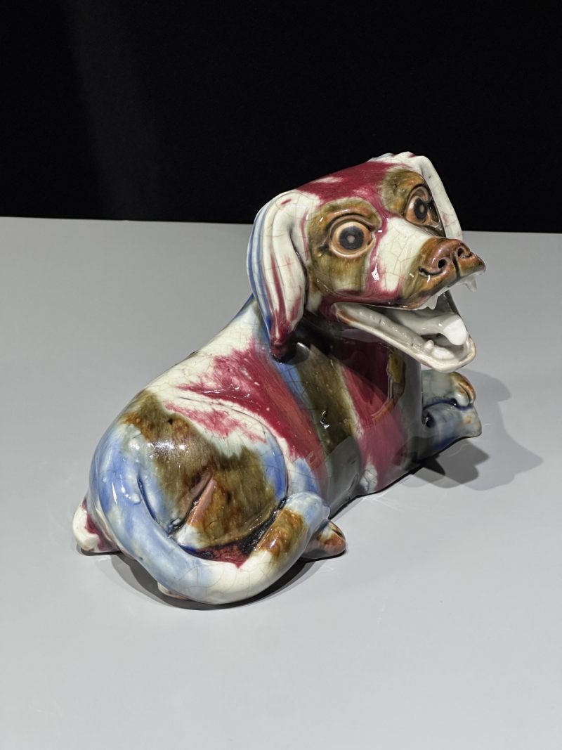    清中期 窑变釉犬形瓷塑 - 图3