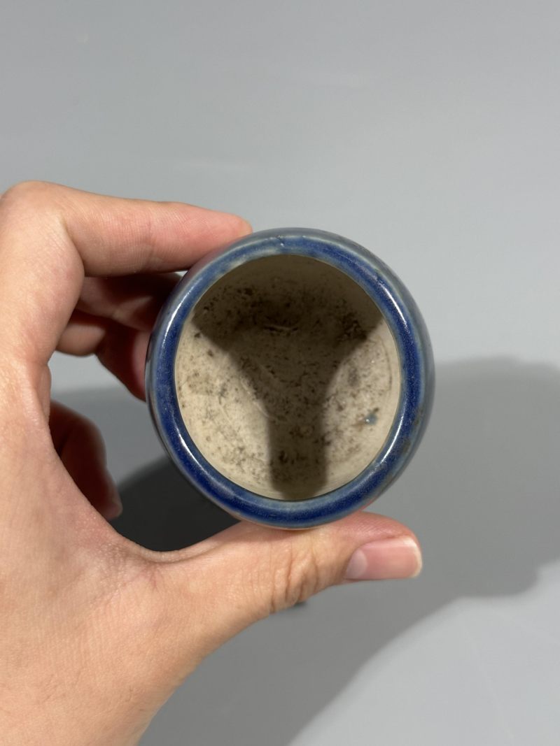    明晚期 蓝釉小琴炉 - 图6