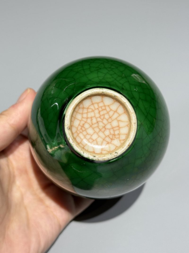    清中期 绿哥釉深腹杯 - 图6