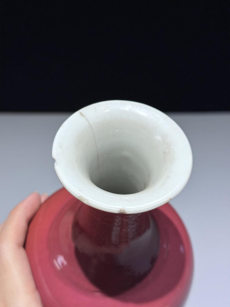    清晚期 胭脂红釉瓶 - 图9