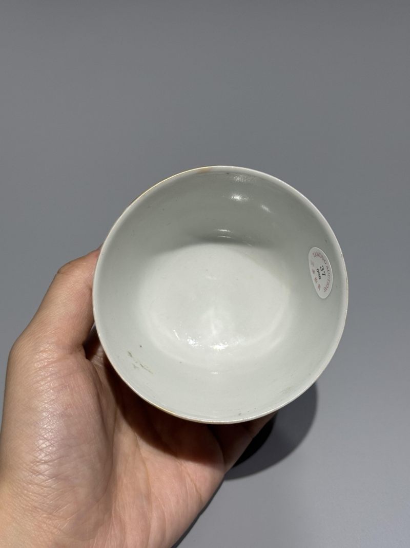    清光绪 粉彩芙蓉百财纹杯 - 图7