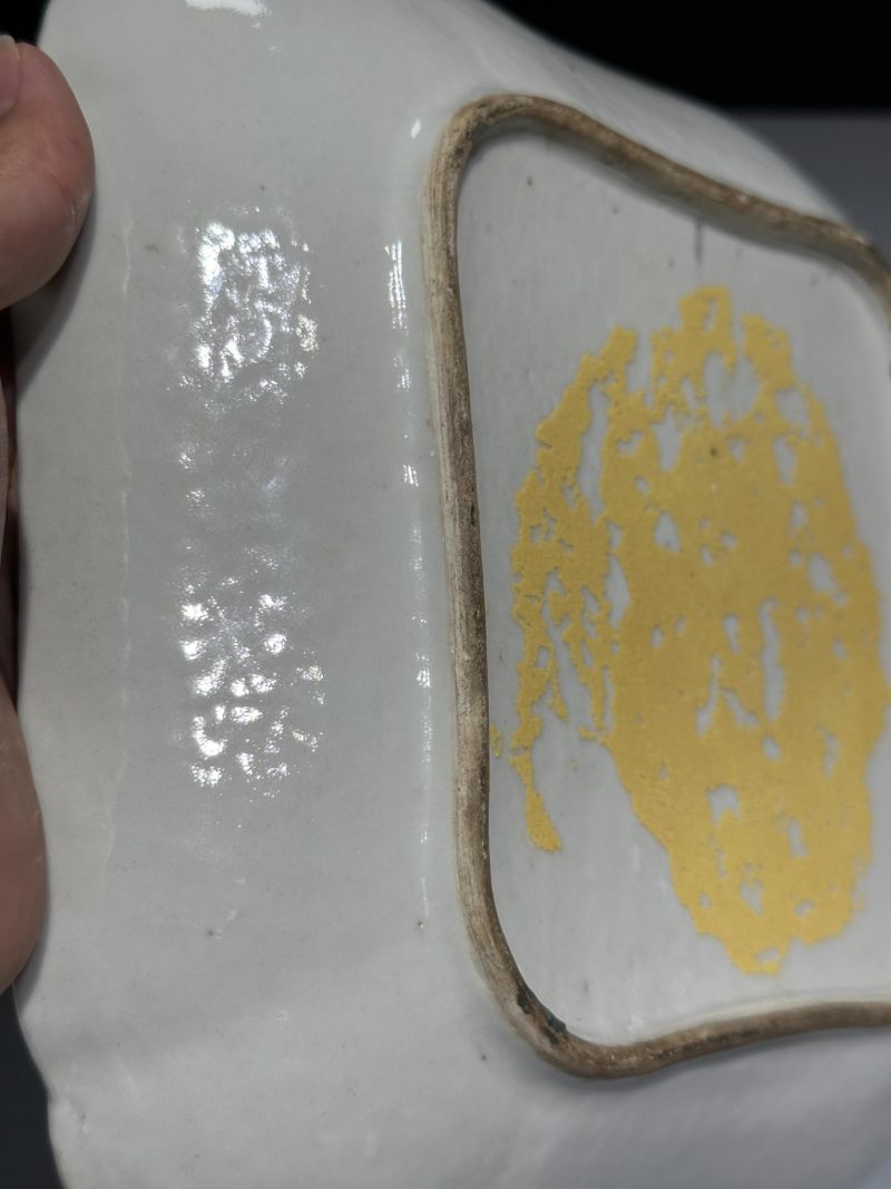    清道光 粉彩无双谱人物纹四方倭角盘 - 图11