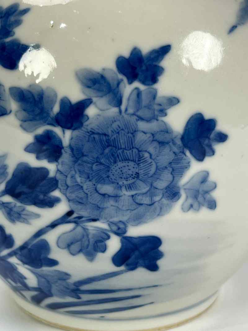 XYA050清光绪  青花蝴蝶花鸟纹葫芦瓶 - 图4