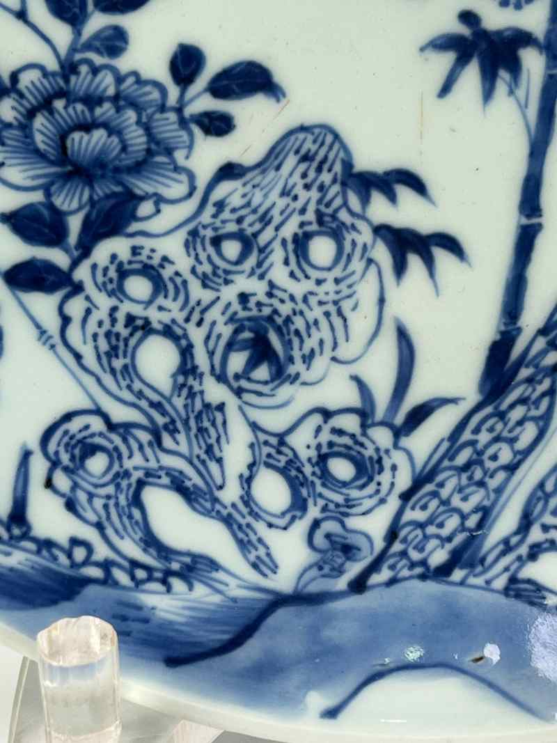 XYA046清雍正  青花三友图盘 - 图5