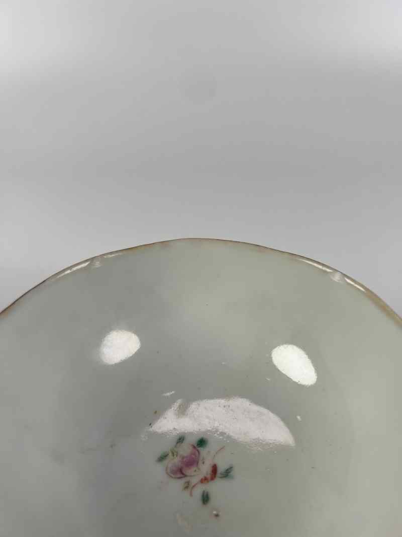 XYA034清晚期  粉彩福在眼前纹茶圆 - 图12