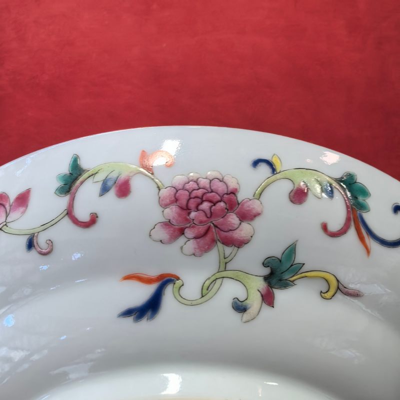 清晚期 粉彩花卉纹盘 - 图6