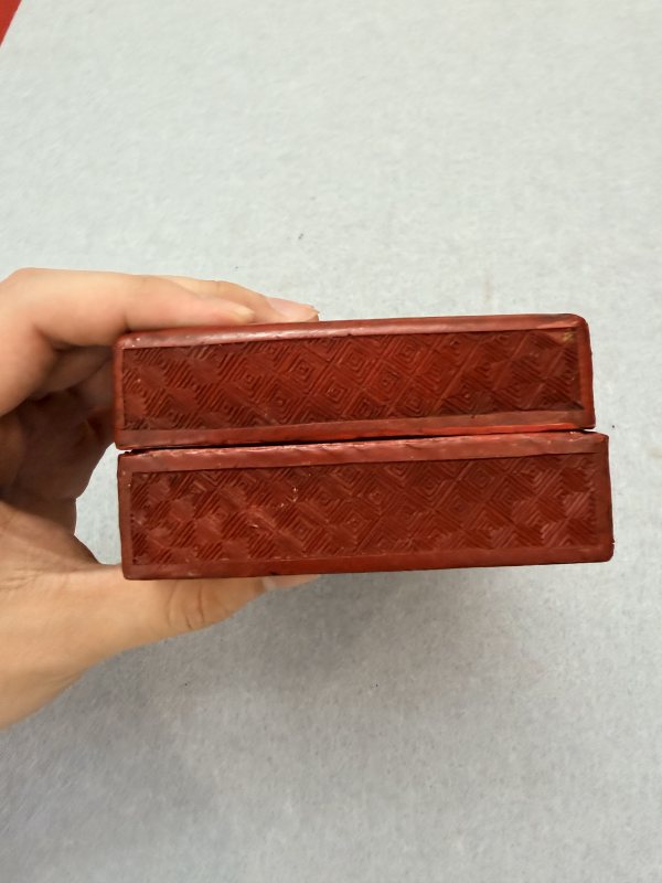 SF704 剔红人物方盒 - 图3