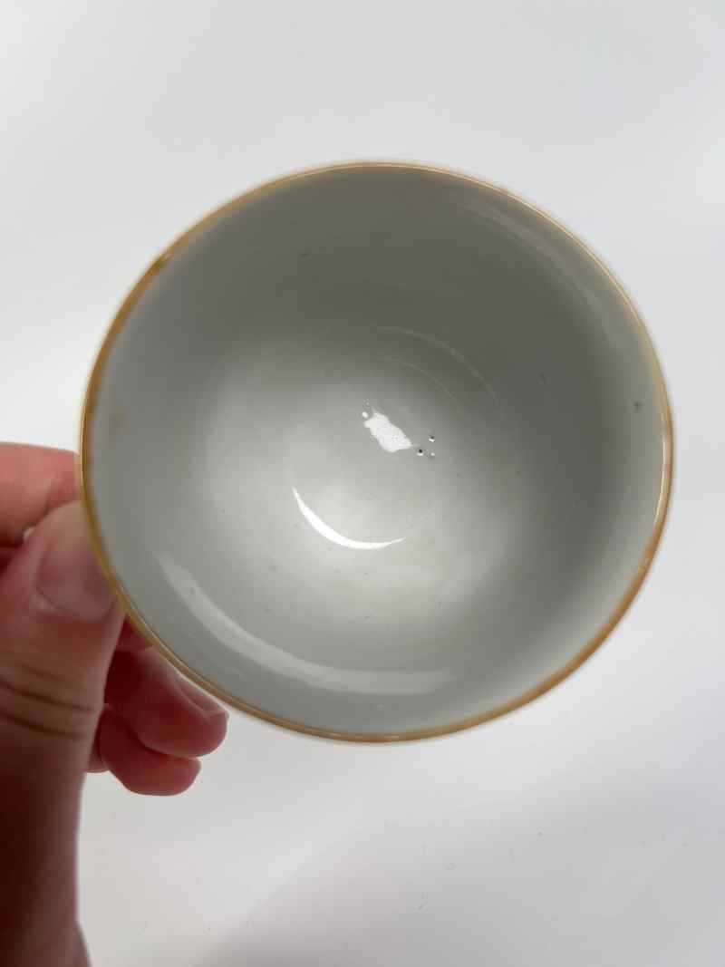 XYA031清同治  粉彩教子图杯 - 图6