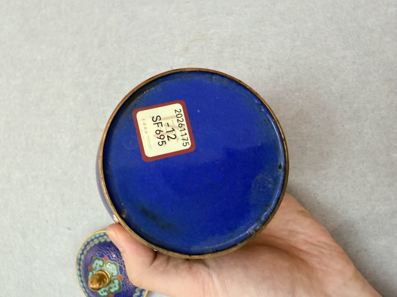 SF695 景泰蓝花卉盖罐 - 图12