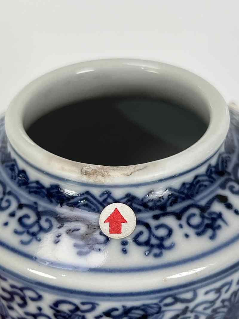 XYA052清雍正  青花花卉纹灯笼瓶 - 图4