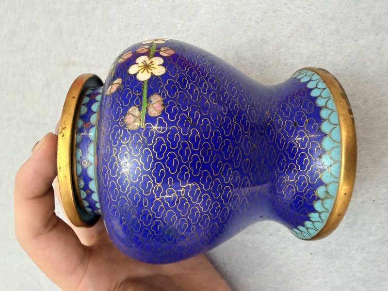 SF695 景泰蓝花卉盖罐 - 图16