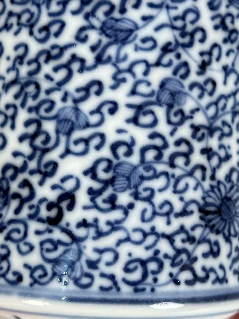 XYA052清雍正  青花花卉纹灯笼瓶 - 图7