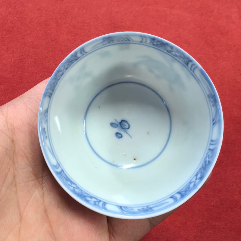 清康熙 青花牧牛图杯 - 图6