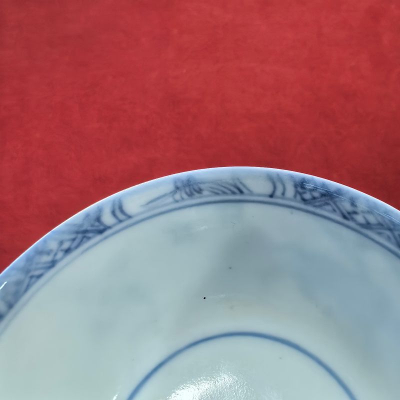 清康熙 青花牧牛图杯 - 图8