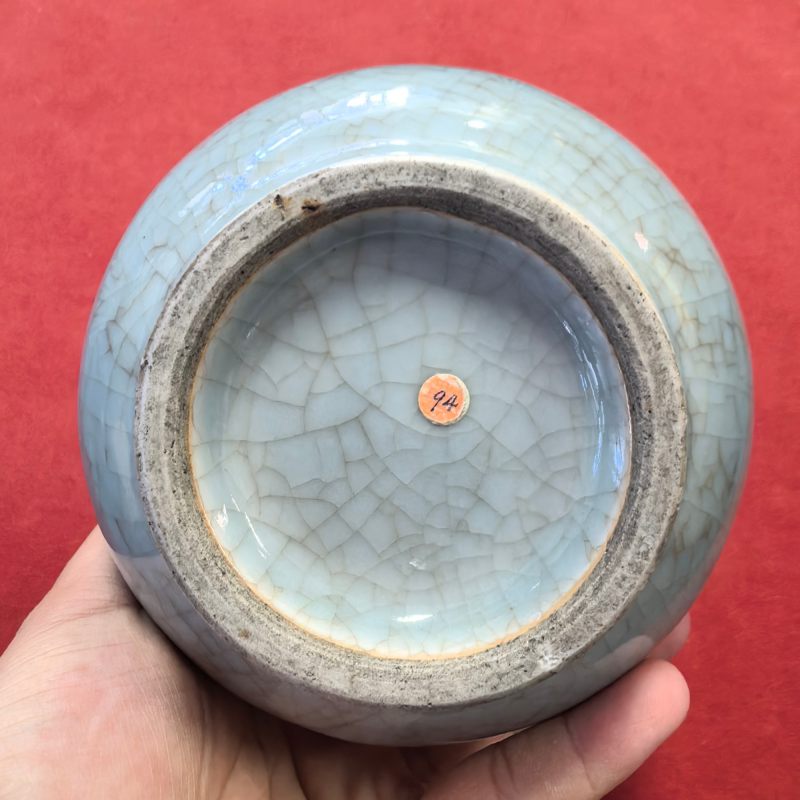 清晚期 青釉双耳衔环尊 - 图9