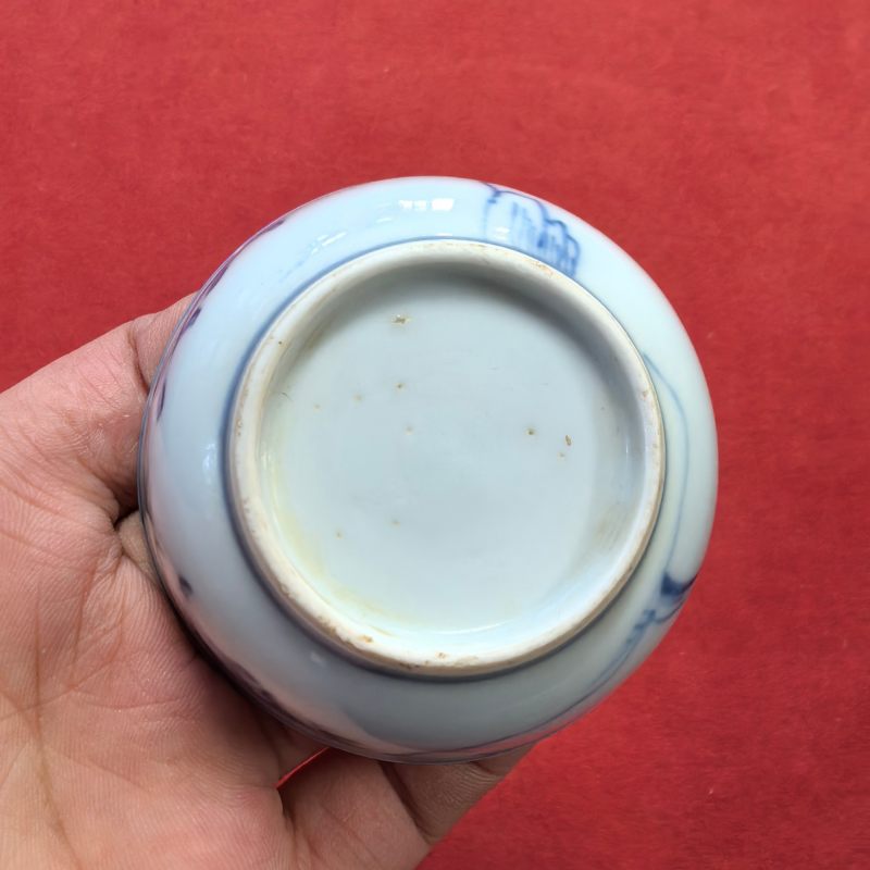 清康熙 青花牧牛图杯 - 图12