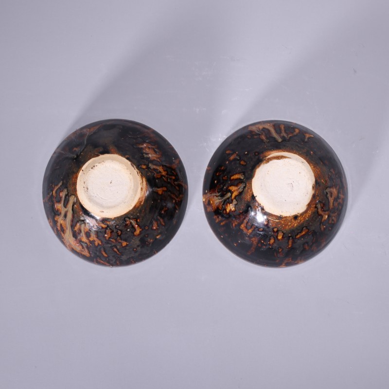 明代 吉州窑窑变釉盏一对 - 图3