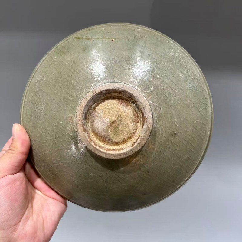 明代 青釉刻花盘 - 图7