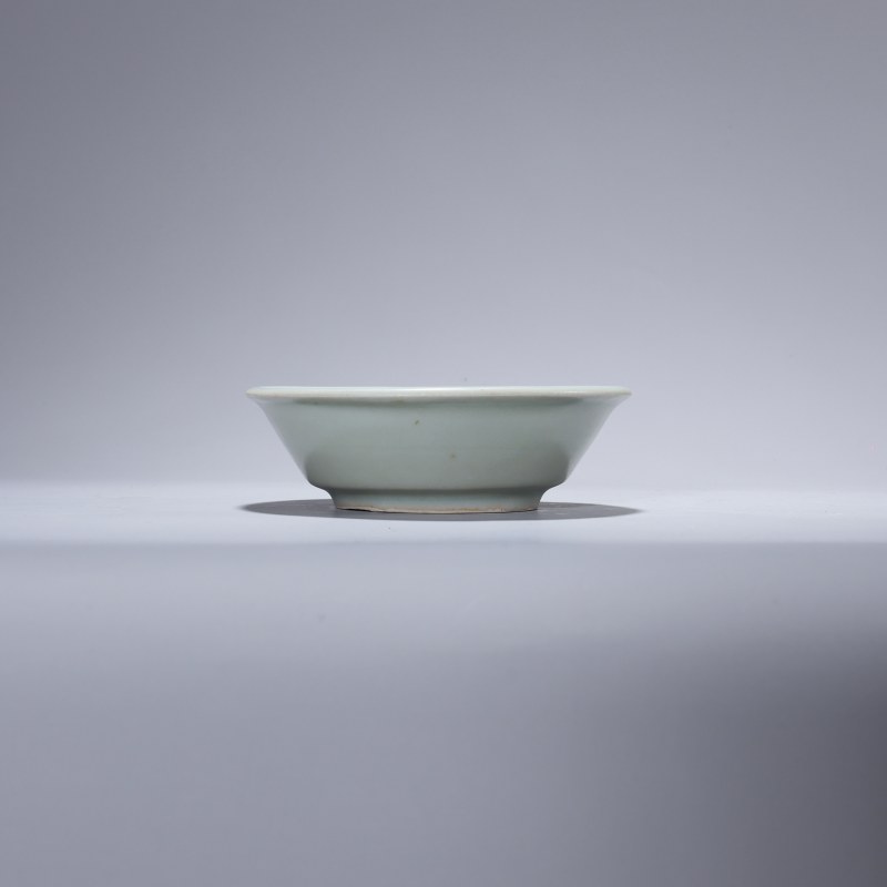 明代 龙泉窑粉青釉直边洗 - 图2