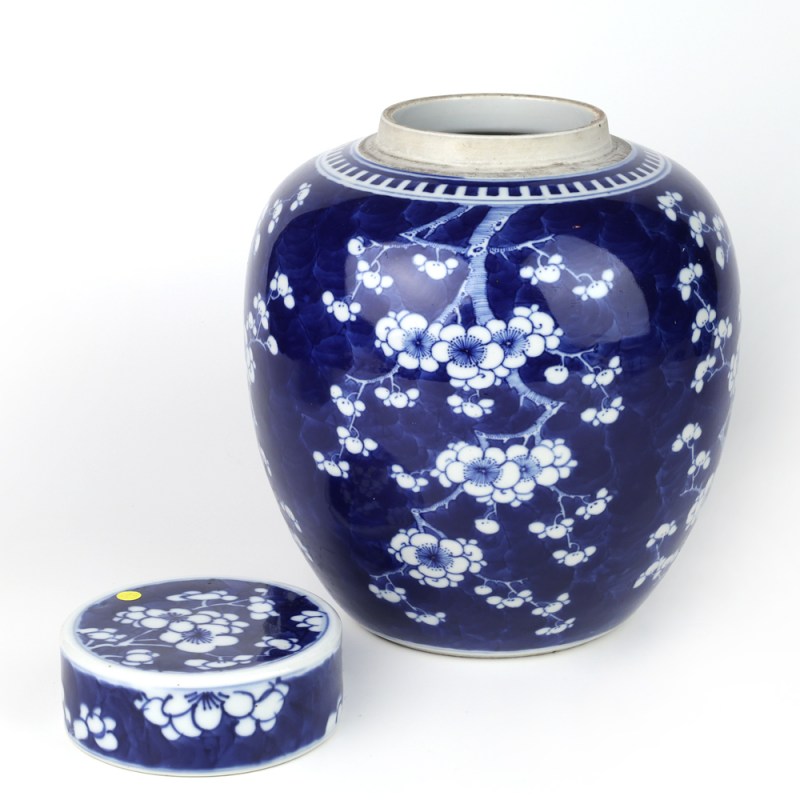清光绪 青花冰梅纹盖罐 - 图3