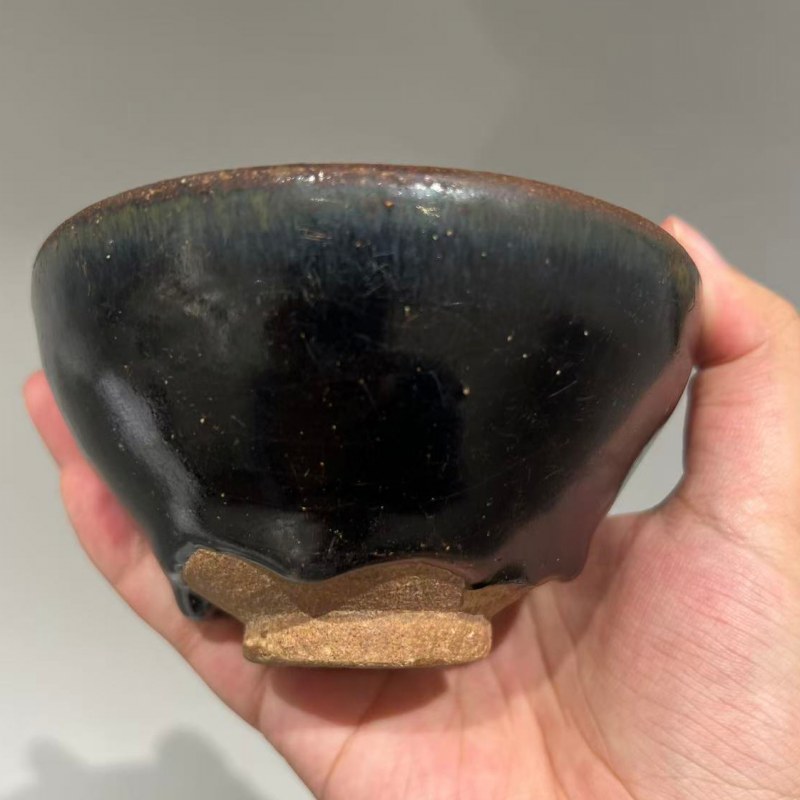 明代 黑釉描银盏 - 图6