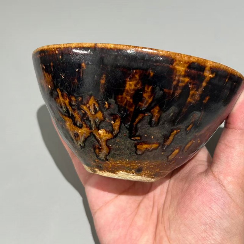 明代 吉州窑窑变釉盏一对 - 图9