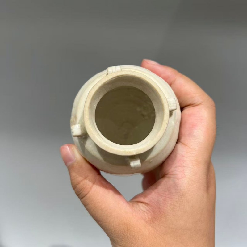 明代 青白瓷四系罐 - 图4