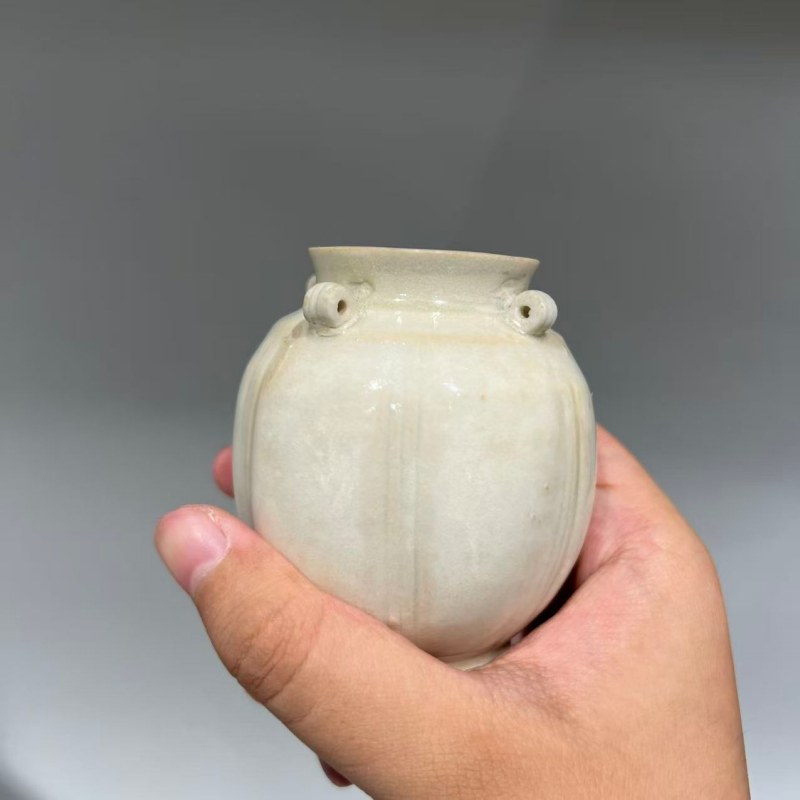 明代 青白瓷四系罐 - 图5