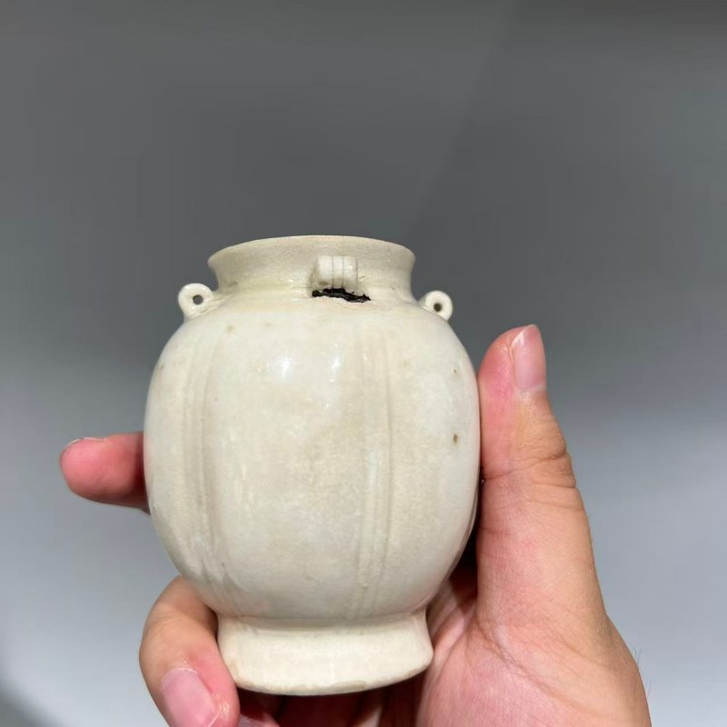 明代 青白瓷四系罐 - 图6
